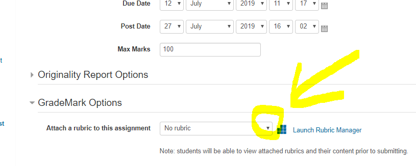 attach rubric